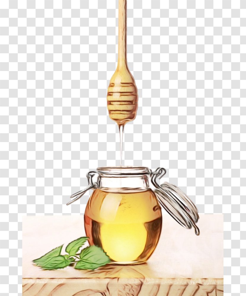 Honey Cooking Oil Glass - Wet Ink Transparent PNG