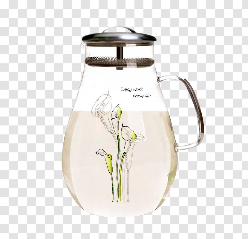 Bubble Tea Jug Glass Cup - Designer - Cold Transparent PNG