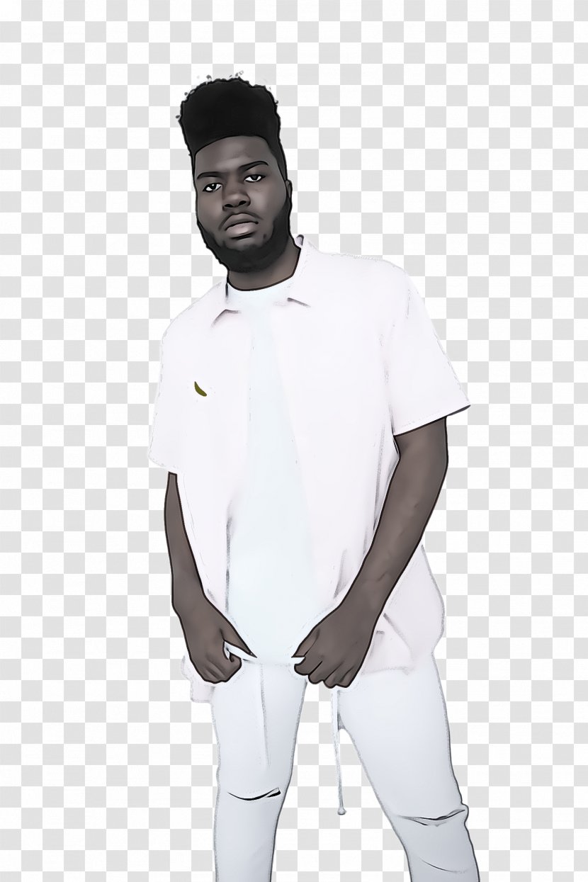 White Standing Clothing T-shirt Sleeve - Shoulder Neck Transparent PNG
