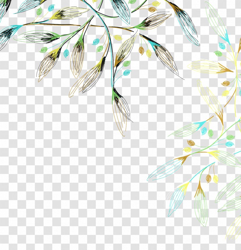 Watercolor Flower Background - Painting - Pedicel Plant Transparent PNG