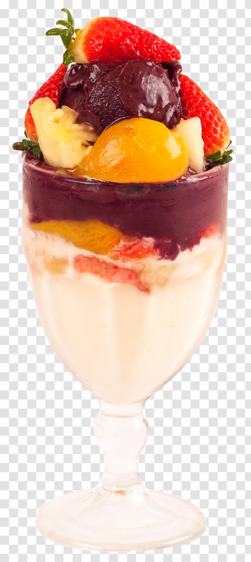 Sundae Ice Cream Knickerbocker Glory Peach Melba - Whipped Transparent PNG