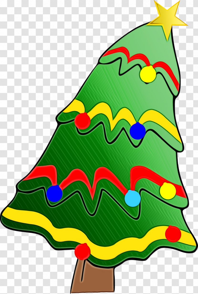 Christmas Tree - Wet Ink - Pine Family Transparent PNG