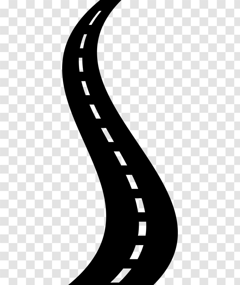 Road Curve Clip Art - Monochrome Photography Transparent PNG