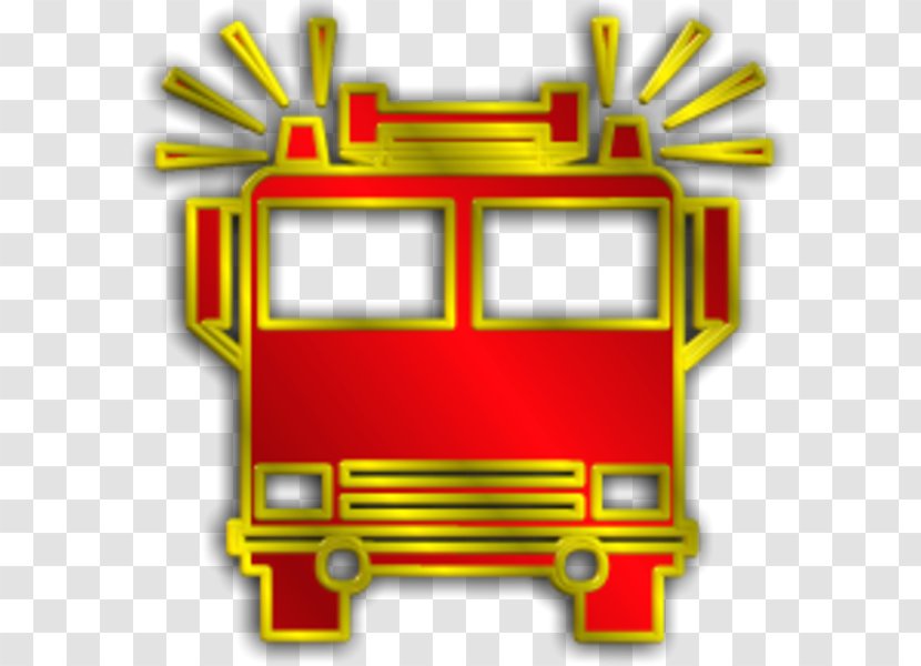 Car Motor Vehicle Yellow Font - Fire Truck Transparent PNG