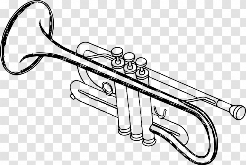 Trumpet Drawing Clip Art - Watercolor Transparent PNG