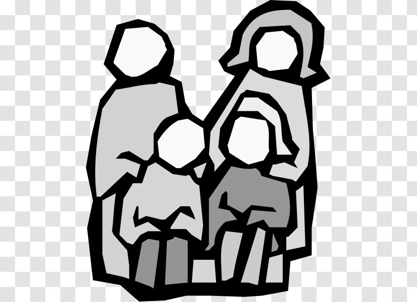 Family Clip Art - Monochrome - Photo Transparent PNG