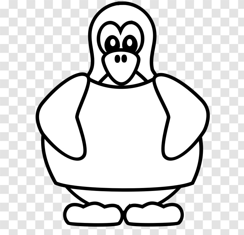 Penguin T-shirt Bird Coloring Book Clip Art - Frame - Outline Of A Shirt Transparent PNG