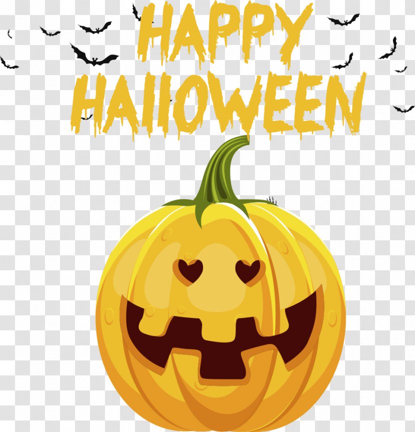 Calabaza Pumpkin Jack-o'-lantern - Happy Smiley Vector Transparent PNG