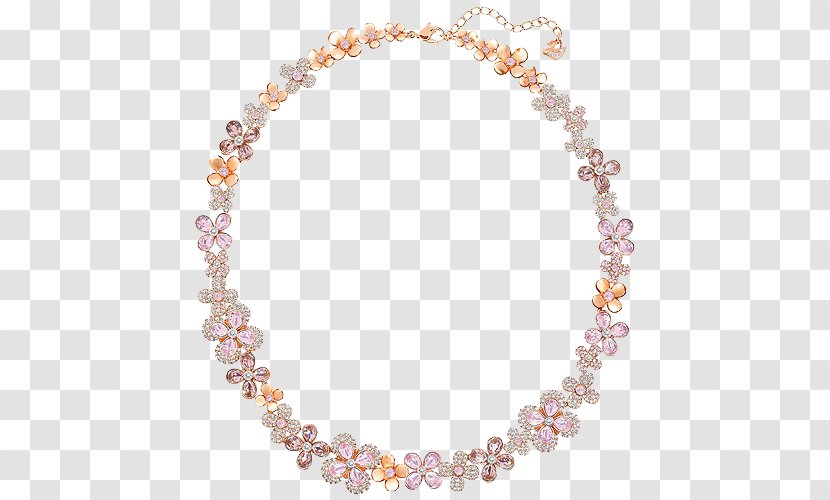 Necklace Elderflower Cordial Swarovski AG Wreath - Jewelry Making - Ladies Diamond Flower Stone Transparent PNG