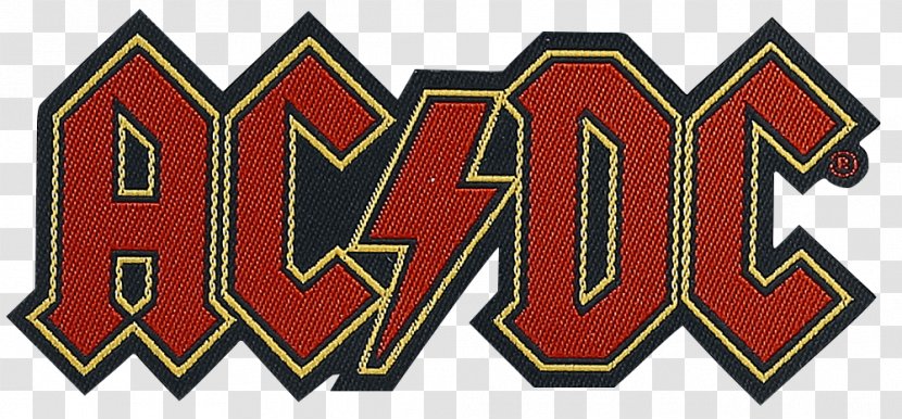 ACDC Lane AC/DC Logo Heavy Metal Embroidered Patch - Heart - High Voltage Transparent PNG
