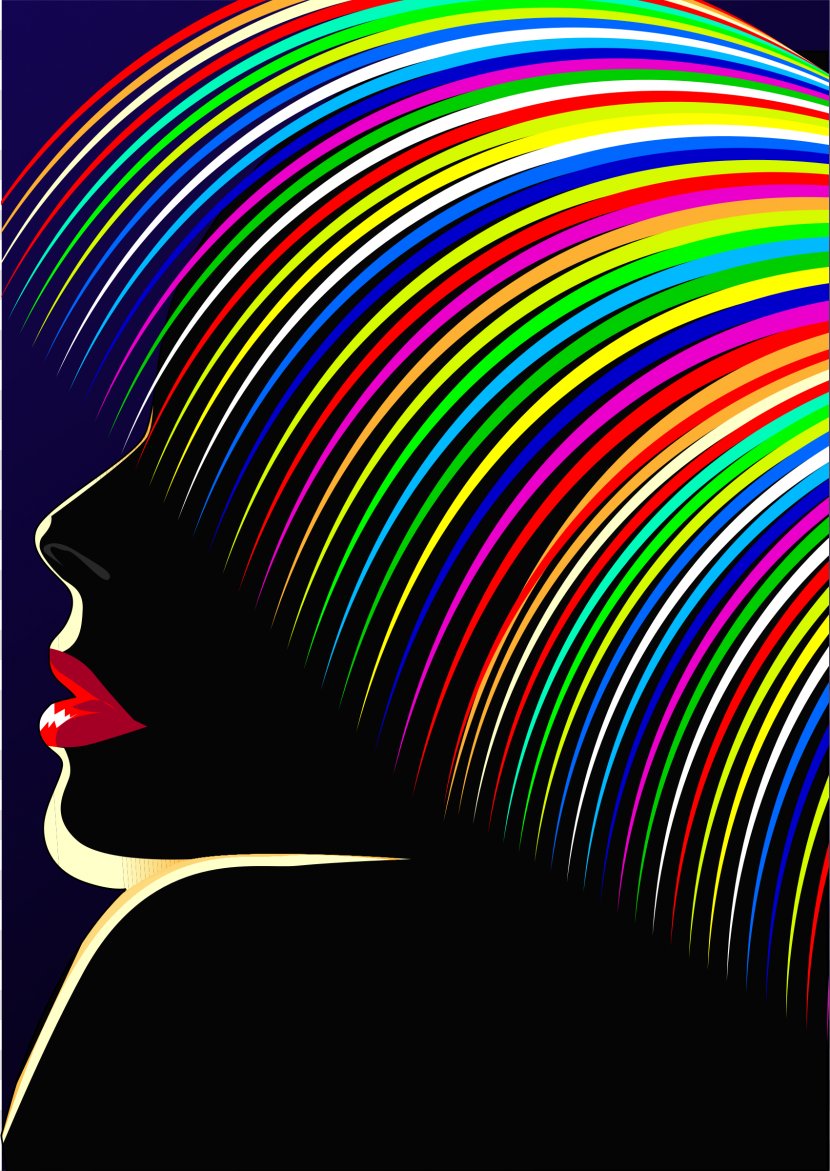 Silhouette Clip Art - Female - Rainbow Woman Cliparts Transparent PNG