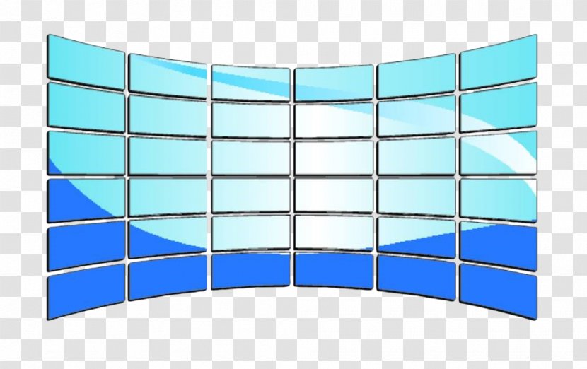 Blue Television - Area - Hand-painted Surface TV Transparent PNG