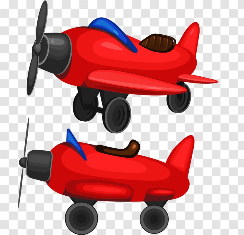Airplane Helicopter Aircraft Clip Art - Vehicle - Red Transparent PNG