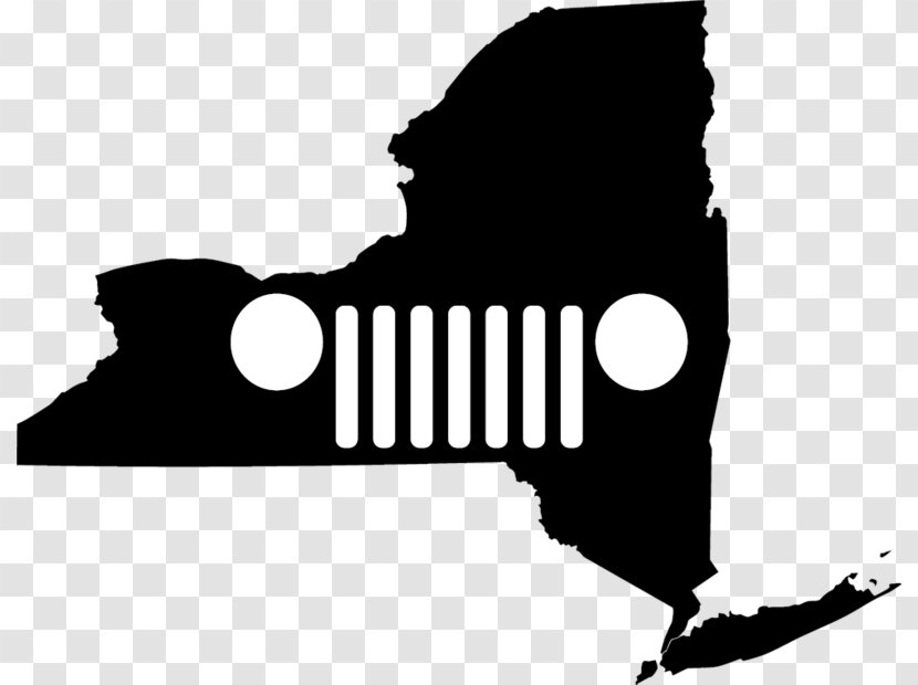 New York City Orange County, Pied Piper Creative State Pride Canvas Wall Art Albany St. Lawrence - Black And White - WW2 Jeep Decals Transparent PNG