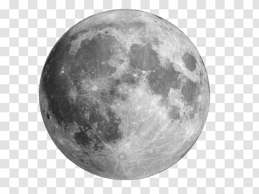 Supermoon Full Moon Lunar Phase New - Monochrome Transparent PNG