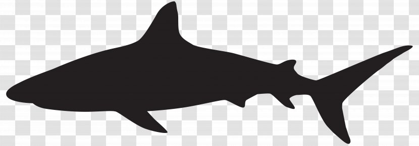 Great White Shark Silhouette Clip Art - Wildlife - Sharks Transparent PNG