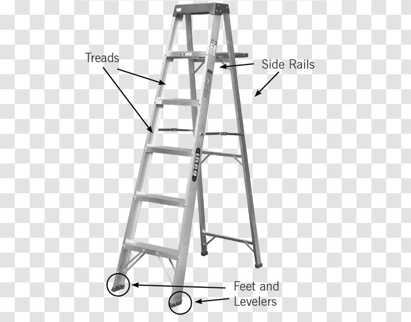 Ladder Stairs Scaffolding Aluminium Tool - Metal Transparent PNG