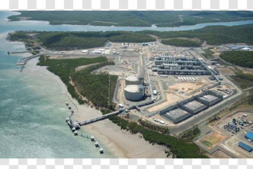 Australia Pacific LNG Liquefied Natural Gas Origin Energy - Project - Aerial View Transparent PNG