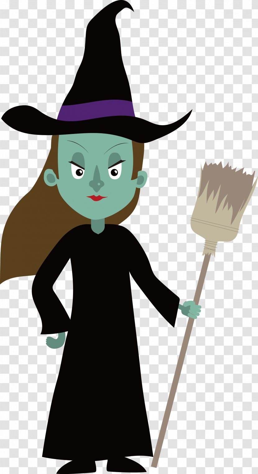 Boszorkxe1ny Disguise Halloween Illustration - Party - Black Witch Vector Transparent PNG