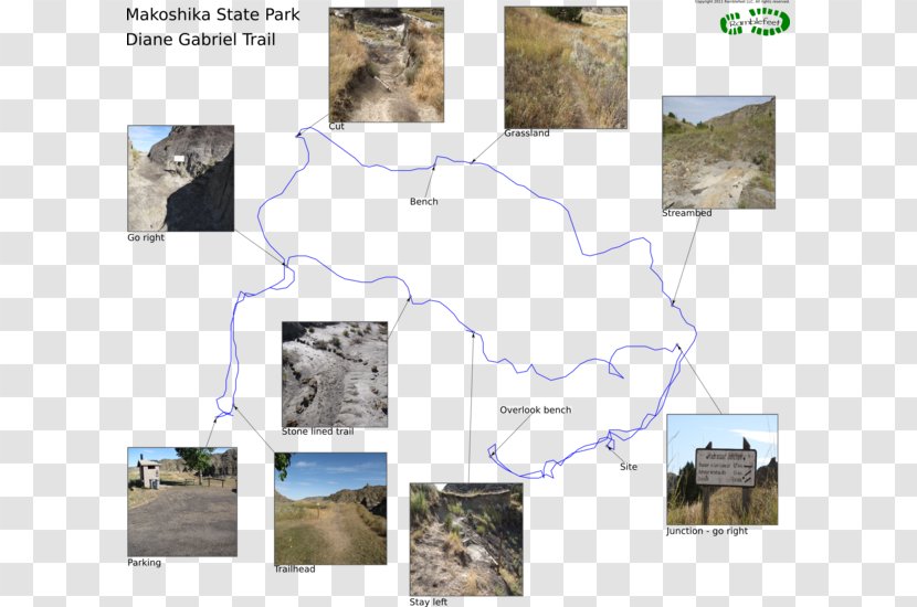 Makoshika State Park Trail Map - Visitor Center Transparent PNG