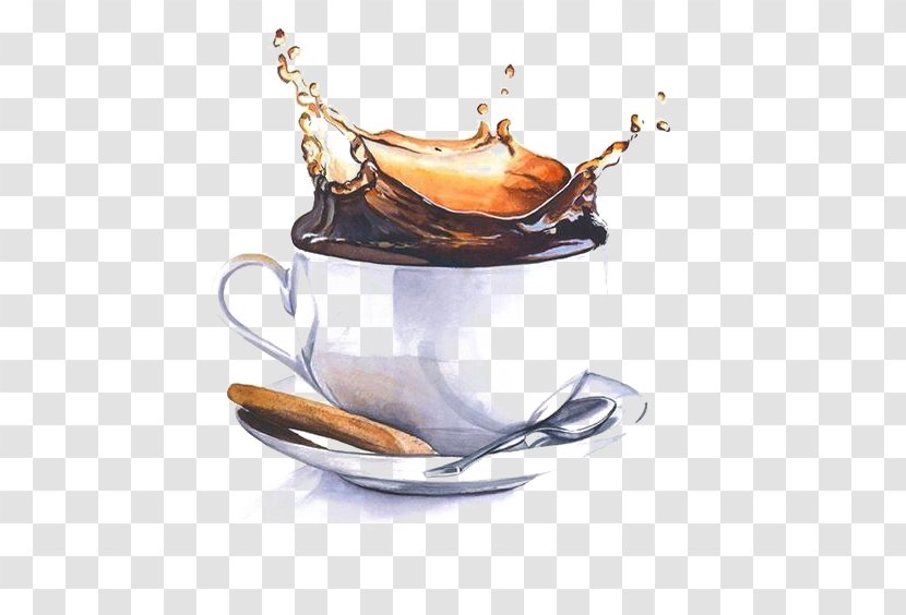 Watercolor Painting Drawing Art Illustration - Ceramic - Coffee Transparent PNG