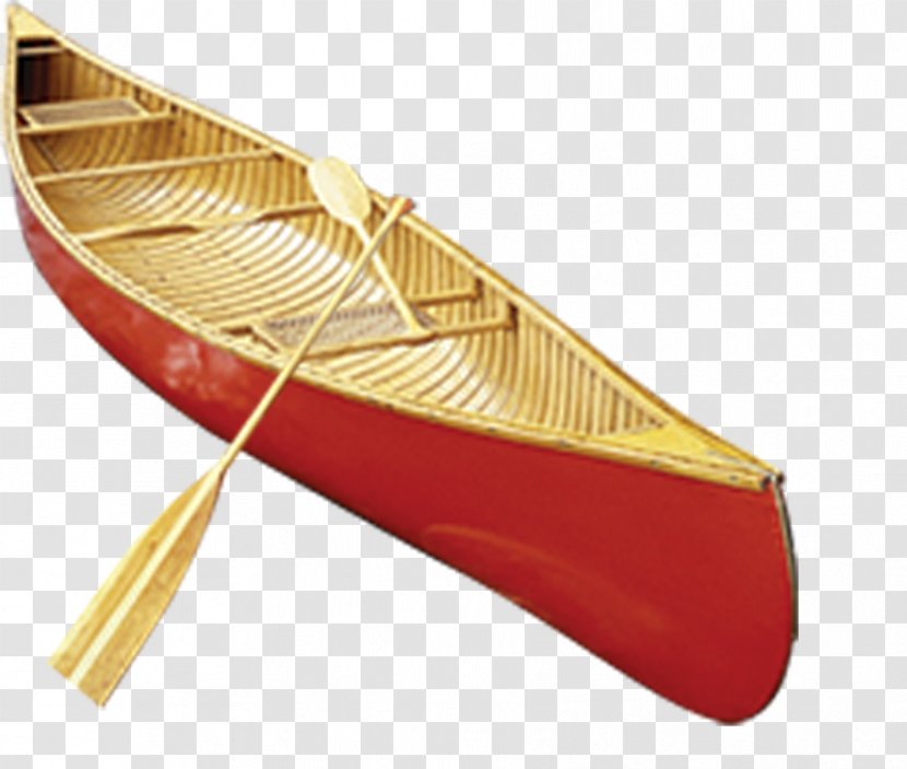 Boat Holzboot Oar Paddle - Small Red Wooden Transparent PNG