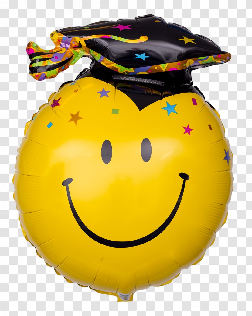 Smiley Toy Balloon Square Academic Cap Gift - Examination Transparent PNG