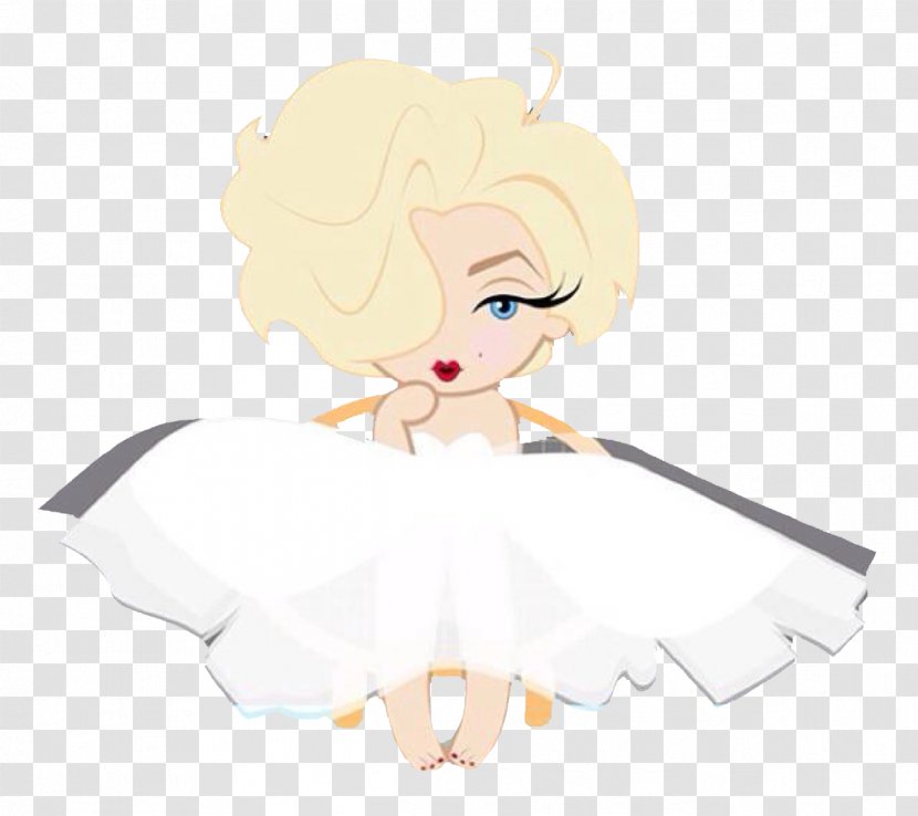 Cartoon Illustration - Frame - Cute Version Wearing A Skirt Marilyn Monroe Transparent PNG