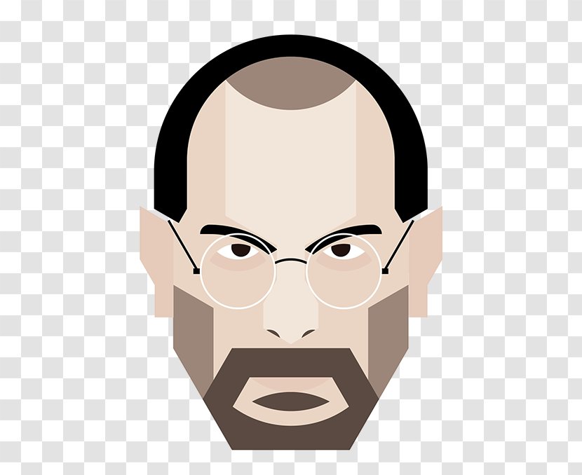 Steve Jobs Illustration Clip Art Cheek Nose Transparent PNG