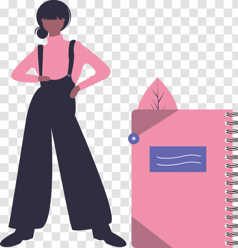 Notebook Girl Transparent PNG