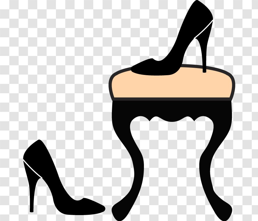 Table Shoe High-heeled Footwear Clip Art - Silhouette - Hand-painted Pattern Heels Desk Transparent PNG