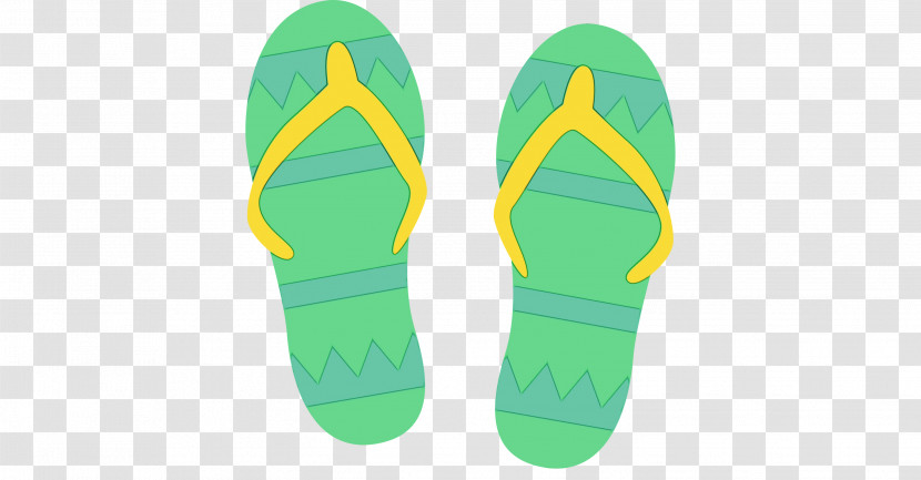 Flip-flops Shoe Green Font Meter Transparent PNG