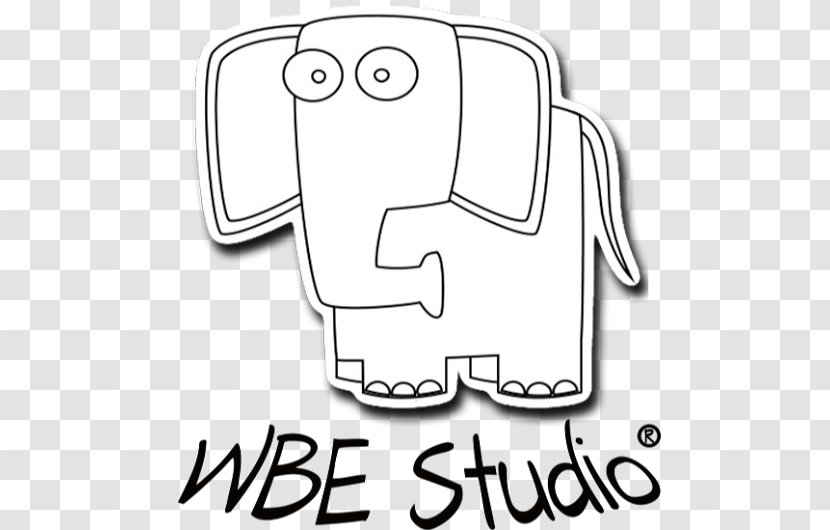 WBE Studio YouTube Marketing Business Brand - Elephant Drawing Vector Transparent PNG