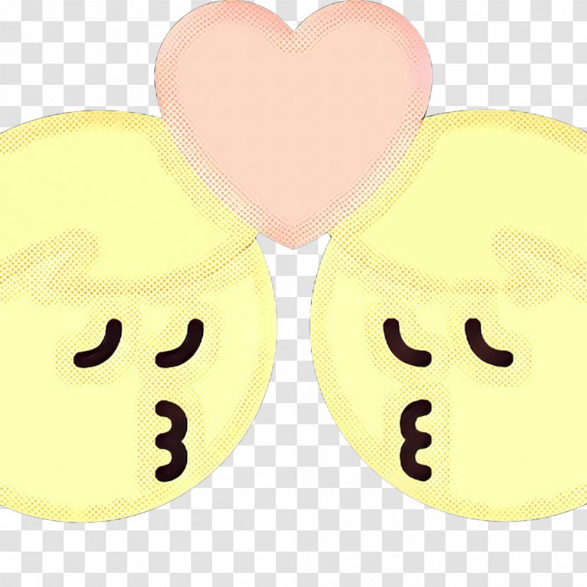 Heart Emoji Background - Yellow - Love Smile Transparent PNG
