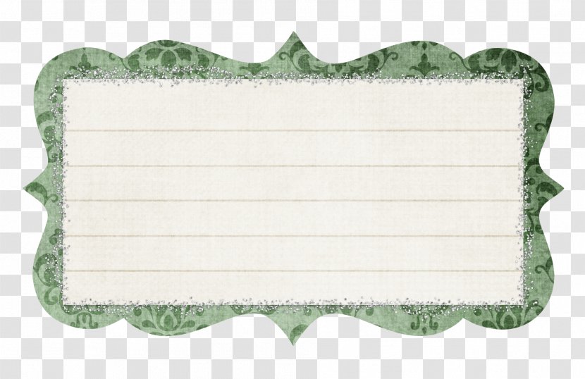 Shiny Brite Paper Place Mats Rectangle Holiday - Patterned Green Scroll Transparent PNG
