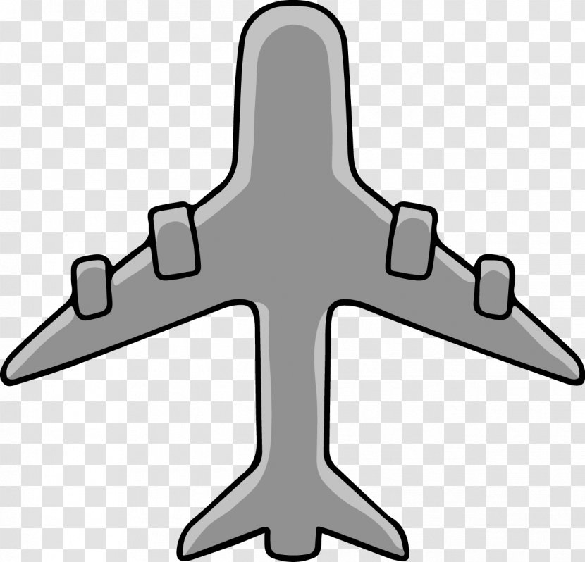 Airplane Aircraft Helicopter - Gray Plane Transparent PNG