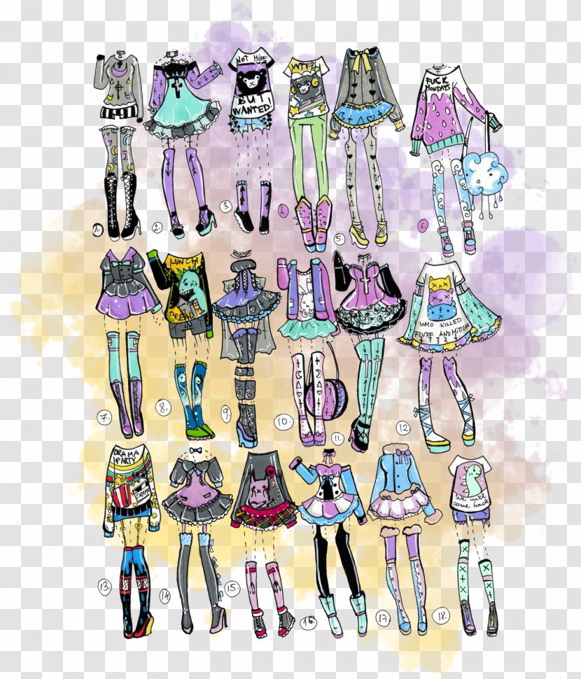 Drawing Art Clothing - Cartoon - Fairy Kei Transparent PNG