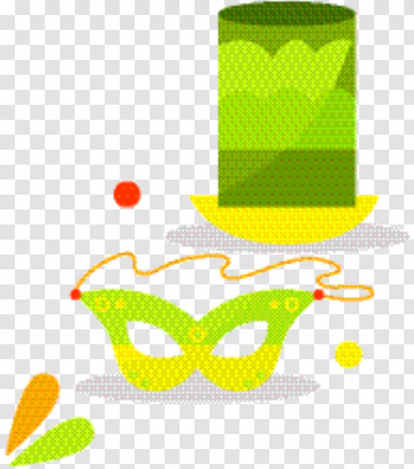 Green Leaf Background - Yellow - Mask Costume Accessory Transparent PNG