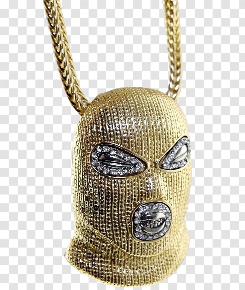 Chain Necklace Gold Pendant Mask - Blingbling Transparent PNG