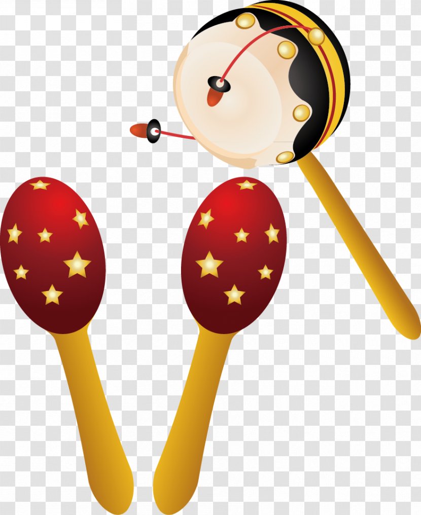 Maraca Musical Instrument Clip Art - Heart - Swing Drum Vector Material Transparent PNG