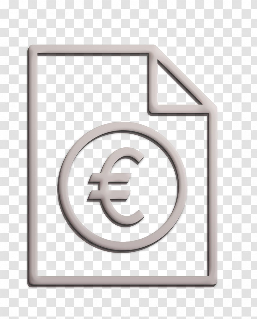 Currency Icon Document Euro - File - Metal Symbol Transparent PNG