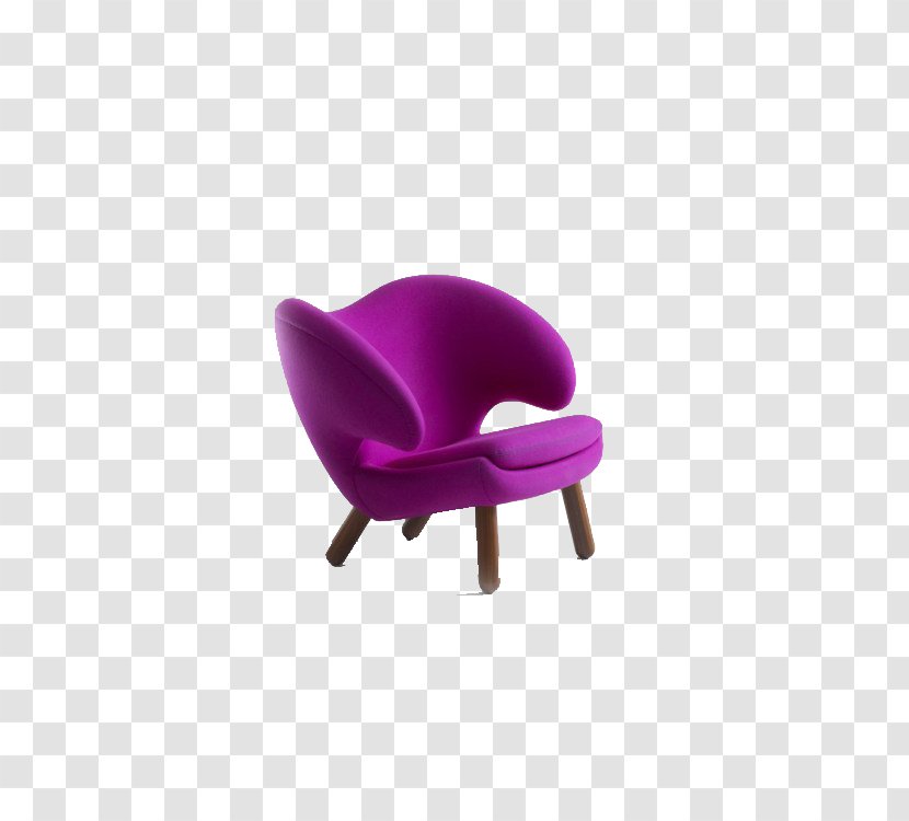 Eames Lounge Chair Fauteuil Furniture - Purple Sofa Transparent PNG
