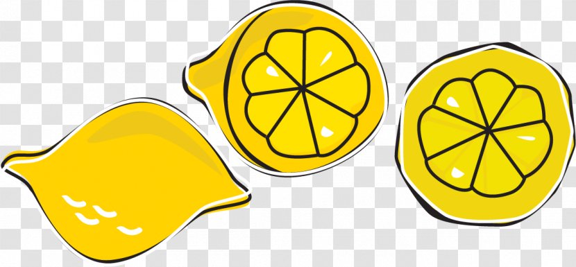Yellow Clip Art - Food - Vector Painted Lemon Transparent PNG