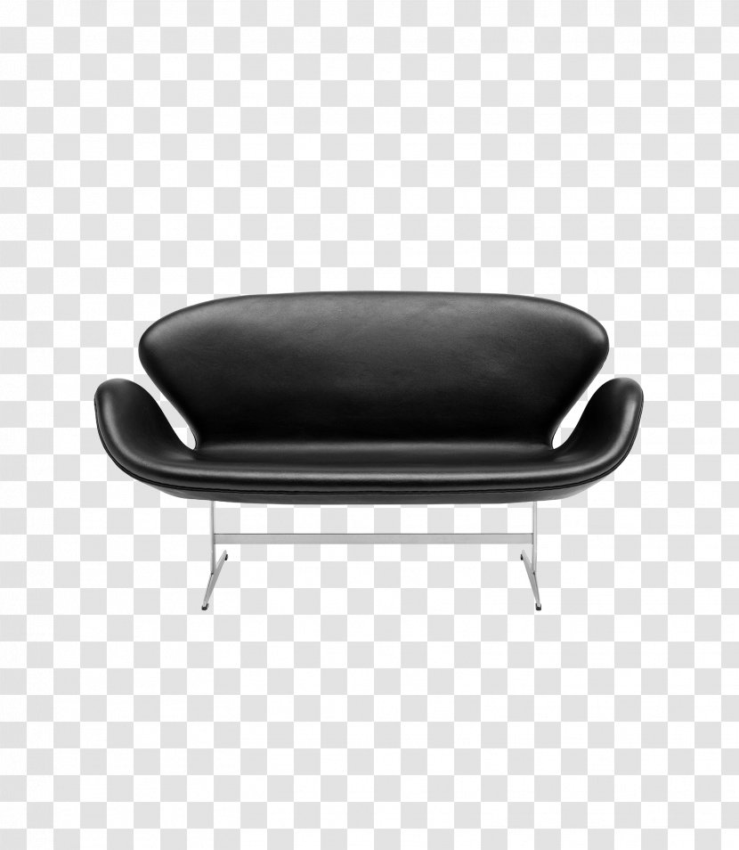 Ant Chair Egg Model 3107 Swan - Black Sofa Transparent PNG