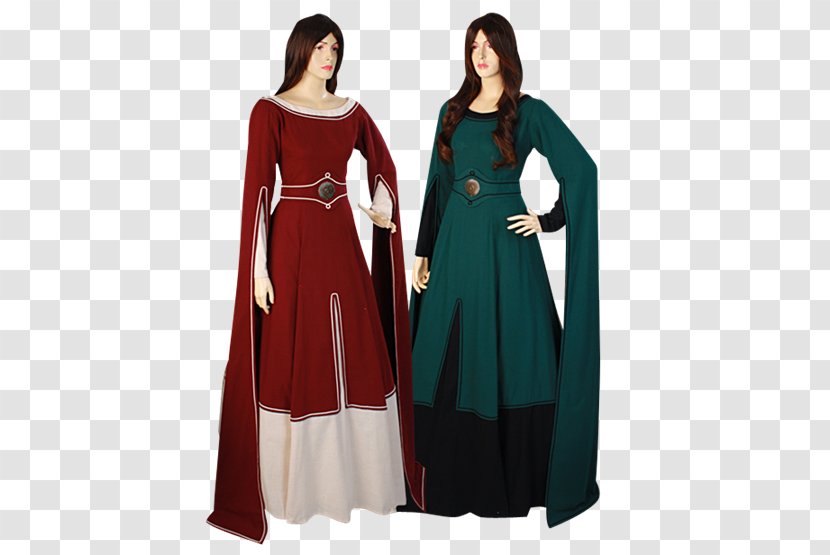 Robe Middle Ages English Medieval Clothing Sleeve Dress - Outerwear - Renaissance Princess Dresses Transparent PNG