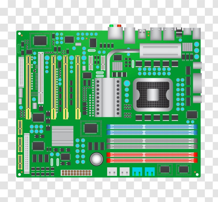 Motherboard Computer Hardware Clip Art - Electronic Engineering Transparent PNG