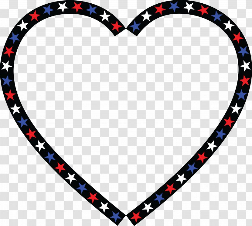 Heart Red Blue Clip Art - American Patriotism Transparent PNG