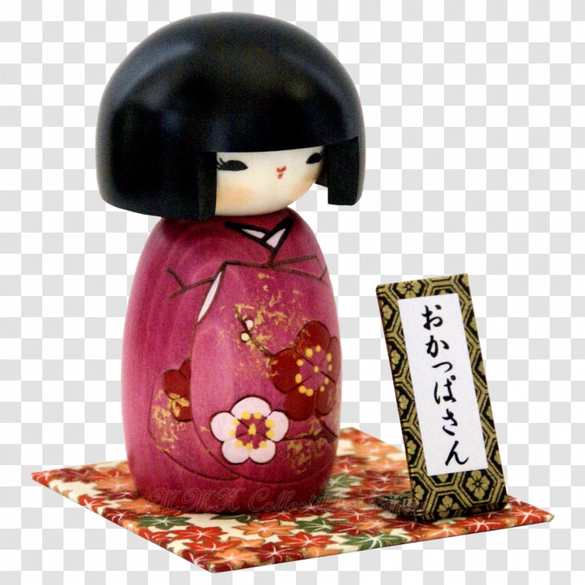 Japanese People Doll Kokeshi Cherry Blossom - Watercolor - Japan Transparent PNG