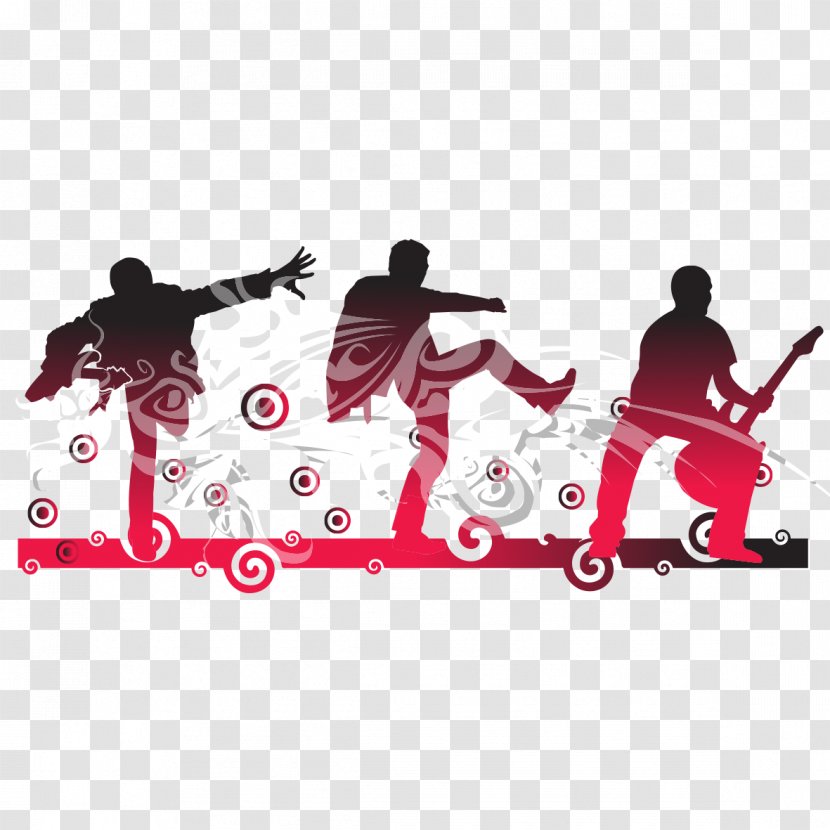 Cartoon Wallpaper - Silhouette - Crazy Rock Band Transparent PNG