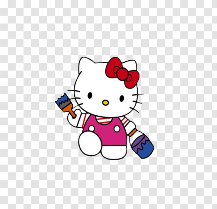 Hello Kitty Drawing Clip Art - Silhouette Transparent PNG